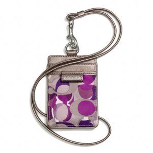 NWT COACH Daisy Kaleidoscope Lanyard ID Badge